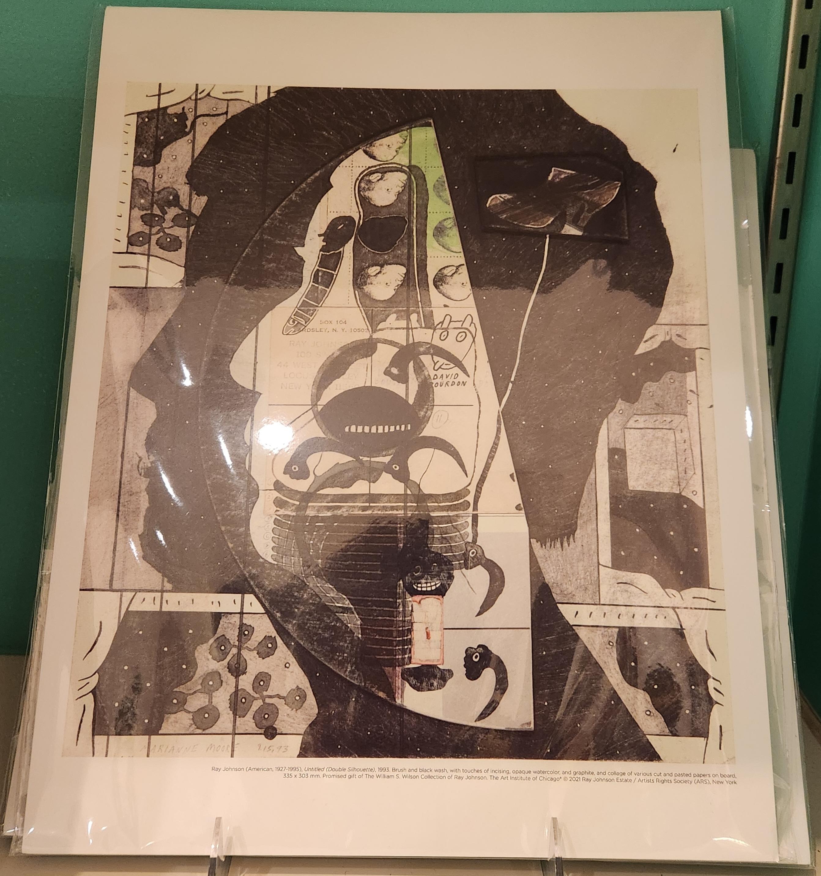 (image for) Ray Johnson Untitled (Double Silhouette) Unmatted Print